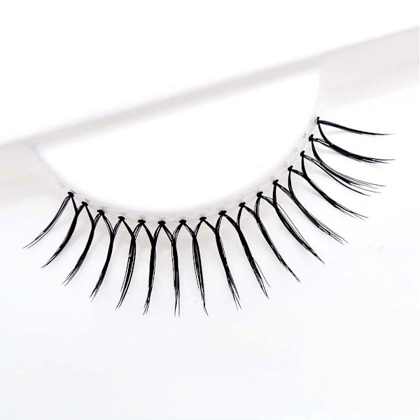 U-formade lösögonfransförlängningar Naturliga tunna återanvändbara N5F2 9.5mm 5 pairs