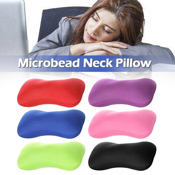 Micro Microbead Kudde Resekudde Kontor Vila Tupplur Nackkudde H7E2 black One-size