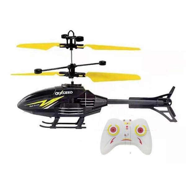 Fjärrkontroll Induktionshelikopter Med Fjärrkontroll Kan Accelerera Hängande Flygande Leksak Lämplig För Interaktiva Flygleksaker yellow with Remote control