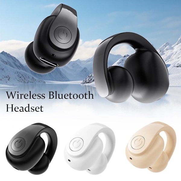 Trådlösa hörlurar Clip On Bluetooth 5.4 Öppna Öra Hörlurar White 1 set