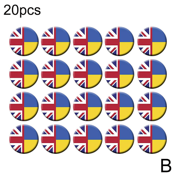 Ukraina Flagga Slag Pins Bulk UK Ukrainsk flagga Emalj Pin Britai 1pc One size