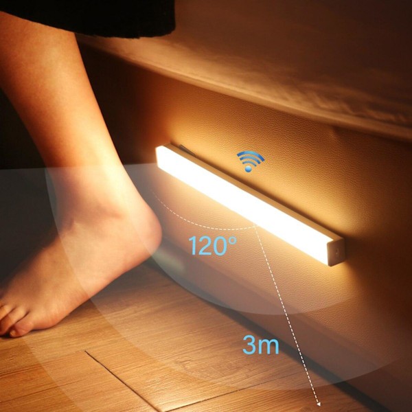 LED USB-undermonterad lampa med rörelsesensor Batterilampa Kökslampa 30cm white light One-size