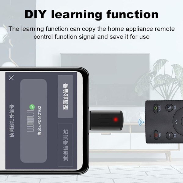 Fjärrkontroll Apparatstyrning Infraröd Sändare Telefon Z2R6 black 1pcs