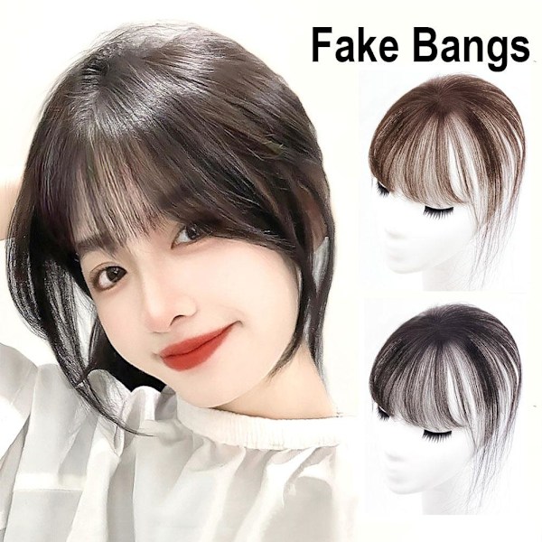 Falsk lugg, fashionabla 3D-luftluggar, hårpatch, peruklugg, het I3 O5K1 K8J9 Light brown One-size