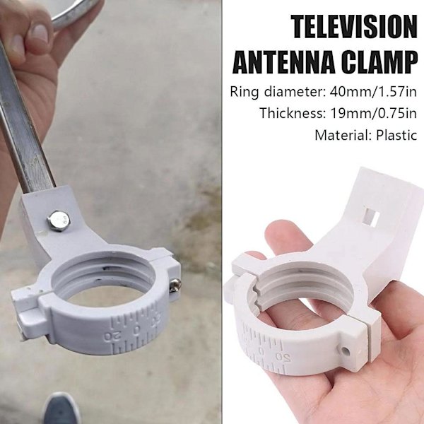 Satellit TV Antenn Tuner Fäste Huvudmontering Fixeringsklämma Hushåll φ4cm [β