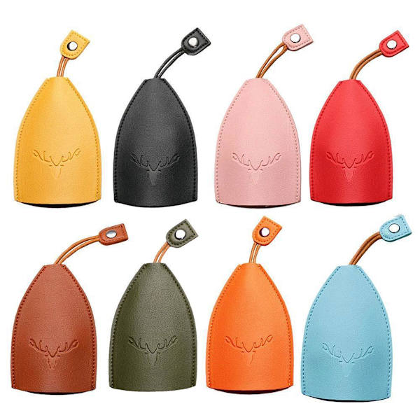 PU Läder Drag Ut Söt Stor Kapacitet Bilnyckelfodral AU Kreativ Nyckelring`- Christmas Red One-size
