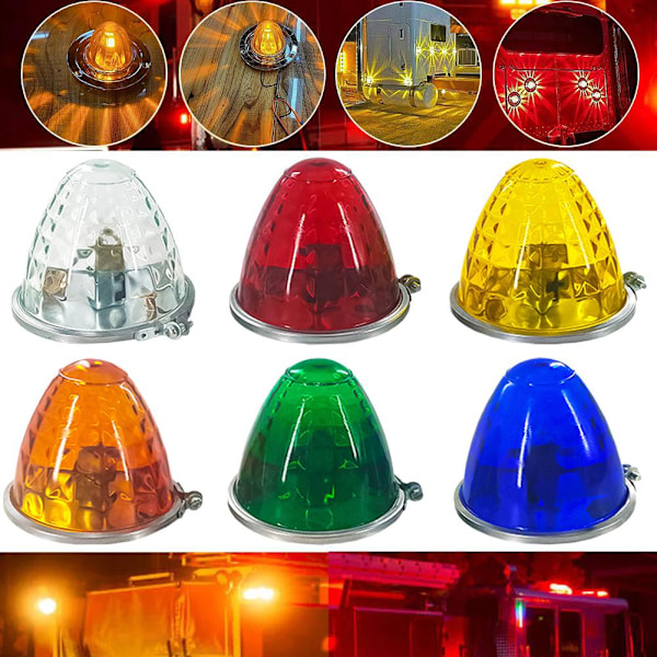 1156 Glödlampa Lastbil Sidomarkeringsljus Vattenmelon Glaslins Ljus 12v 24v Indikator Varningsljus L0g1 Green One size
