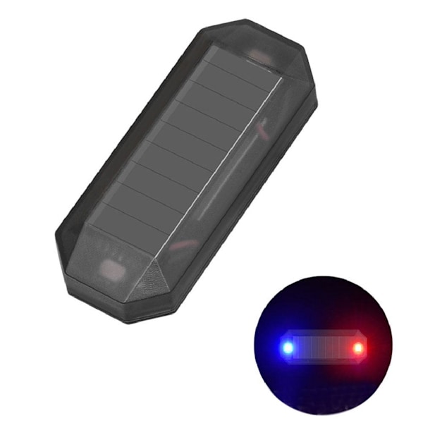 Solar Varningslampa för Bil Universal LED Bil Stöldskyddslampa H5e7 Black One size