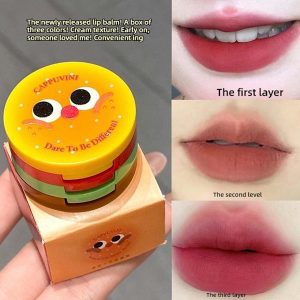 Butter Burger Läpplera Naturlig Matt Mjuk Dimma Pseudo Naturlig Mak