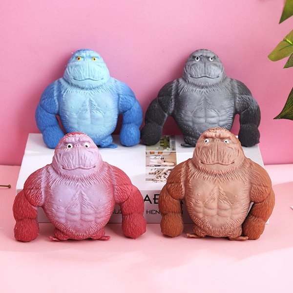 Mini Kreativ Gorilla Squishy Leksak Simulering Apa Stretch T blue onesize