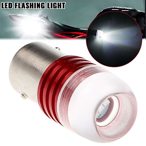 1/1156 Ba15s 1157 Bay15d Röd Stroboskoplampa 5730 12v Bakljus Blinkande Glödlampa Bromssignal Blinkers B9 1LED Red One size