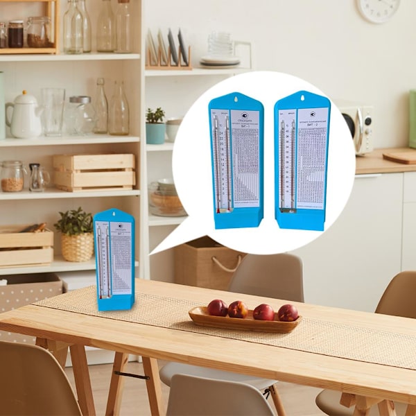 Rysk våt-torr bulb hygrometer - Väggmonterade termometrar σξ ь~ X7Q9 K6U9 T3N9 Blue One size