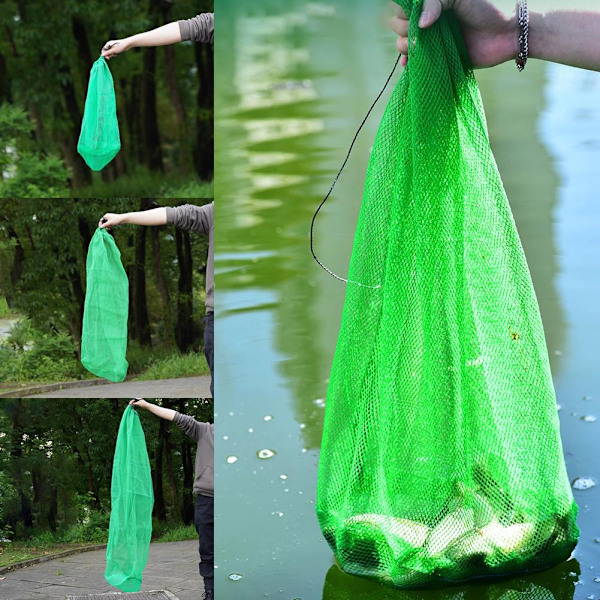 Nylon Fiskenät Väska Vikbar Tråd Hopfällbar Fiske Y greenC 100*60cm/39*24in 