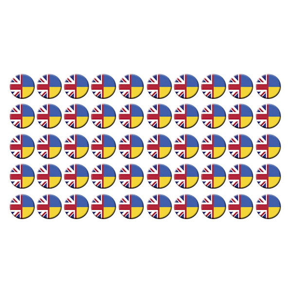 Ukraina Flagga Slag Pins Bulk UK Ukrainsk flagga Emalj Pin Britai 1pc One size