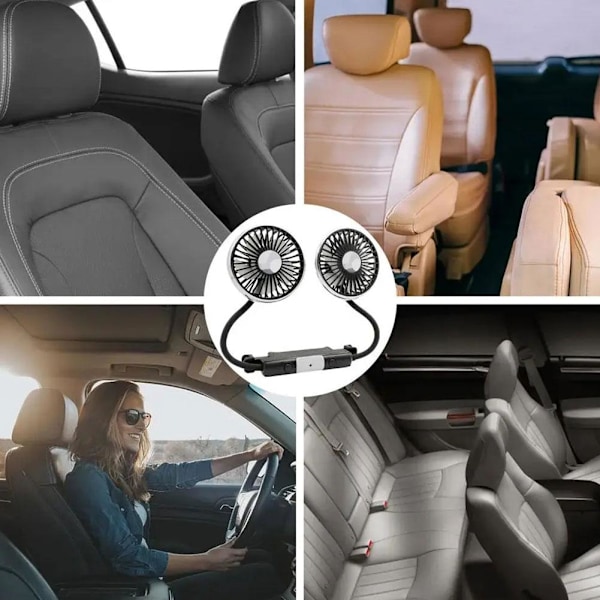 360° Bilfläkt Magnetisk Fläkt Bilkylare Tyst Fläkt Bil Auto @ Fläkt U