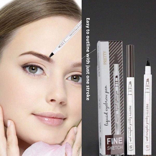 4-punkts Ögonbrynspenna Vattentät Långvarig Flytande Ögonbryn P 3#Dark Grey 5ml