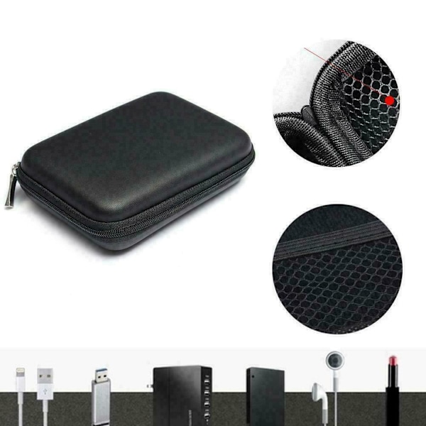 USB Extern HDD Hårddisk Väska Bärfodral Ny 2 Fodral -AU.