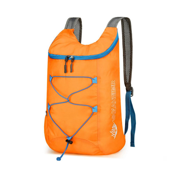 Bergsklättringsväska Resa Lättvikts Hopfällbar Vattentät Sport Solid Utomhus Stor Ryggsäck A6s7 Orange 1pcs