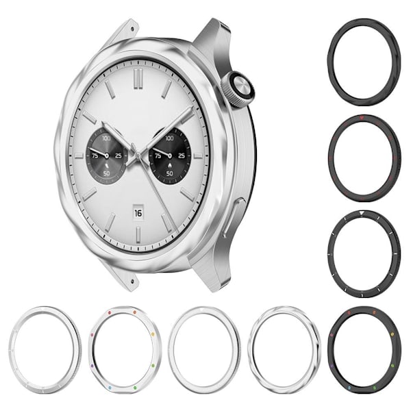 Metallram för Xiaomi Watch S4 S3 Skydd med Film Klockfodral för Klockram W1b5 Black thread For Xiaomi Watch S4 S3