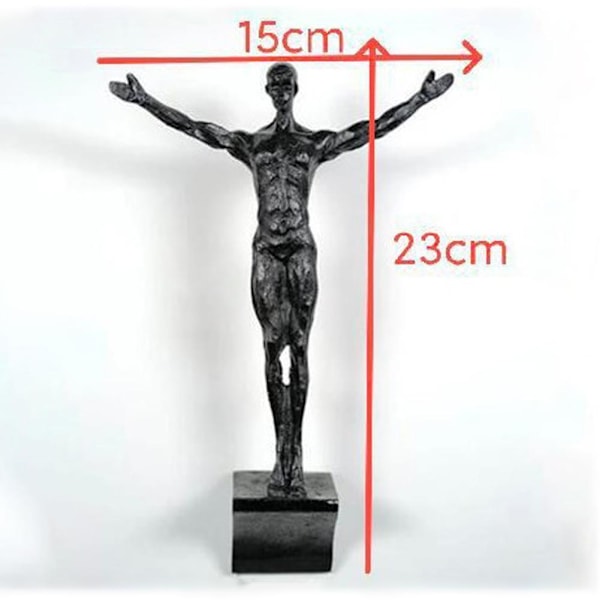 Kreativ Klättrande Man Resin Järntråd Vägg Hängande Figurer Scul Ny Y9 blackE 7*18cm