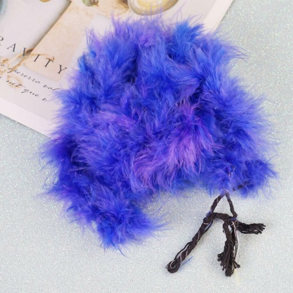 Kalkonfjäderremsa Fluffig Boa 2M Dam Party Bröllopsdekor DIY Hantverk. green one-size