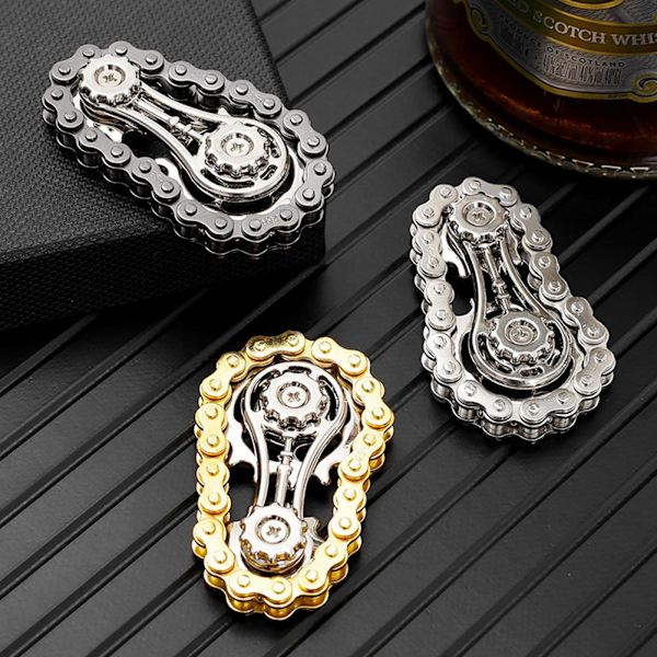 Hand Spinner Kedjeväxel Fingertopp Drev Stress Relief Leksak Fidget Spinner HET Black 1pcs