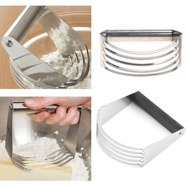 Stål mjukt grepp bakverk mixer deg skärare mjöl mixer bakning C black One-size