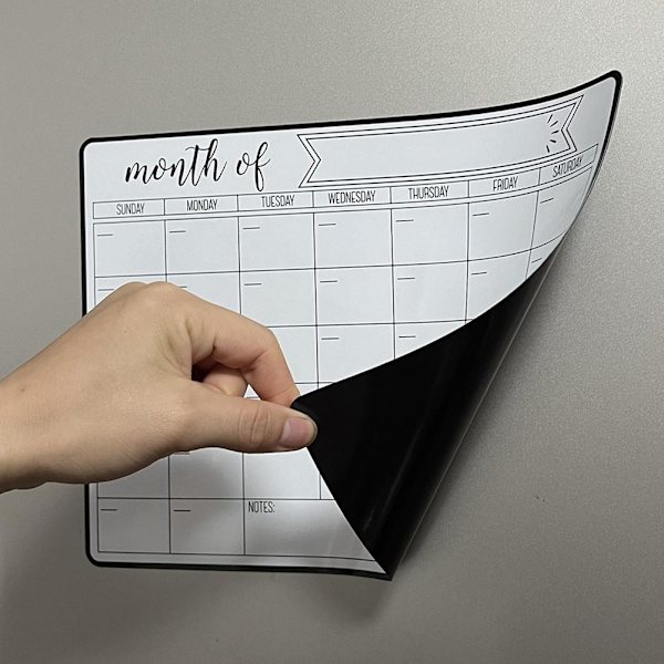 Whiteboardkalender för kylskåp, månadsvis och veckovis S3A3 A 1pcs