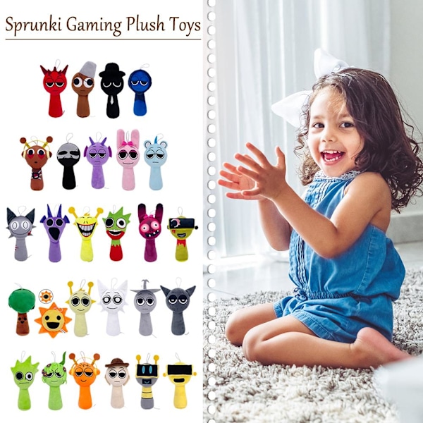 Sprunki Spel Merchandise Plyschdocka Sprunki Plysch Rythm Box Ny Gray 1pcs