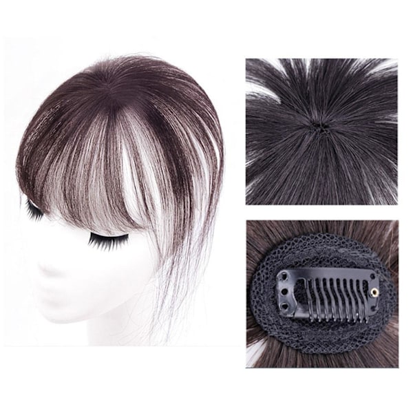 Falsk lugg, fashionabla 3D-luftluggar, hårpatch, peruklugg, het I3 O5K1 K8J9 Brown black One-size