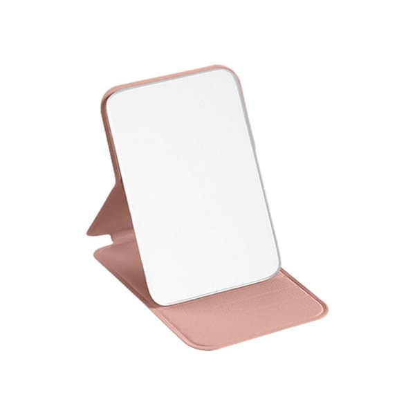 Vikbart Sminkspegel Rektangulär Toalettbord Kosmetisk Spegel Fyrkantig Enkelsidig Spegel Med Ställ F0g0 Pink 10.8*7cm