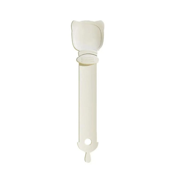 Kattsked för remsfoder Rengöringsbar Sked Lätt att Pressa Med Kortplats Förhindra Spill Squeezer Cereal Y7s6 white 1pcs