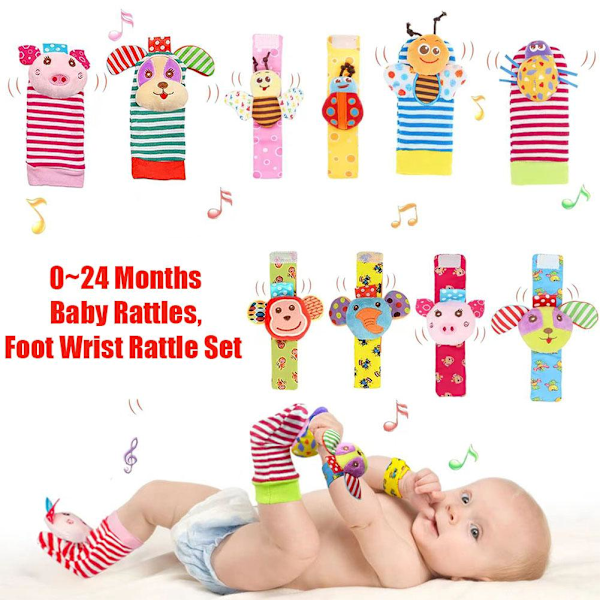 4 st/set Baby Tidig Utbildning Pussel Plysch Söt Tecknad Baby Leksak monkey pig 4pcs/set