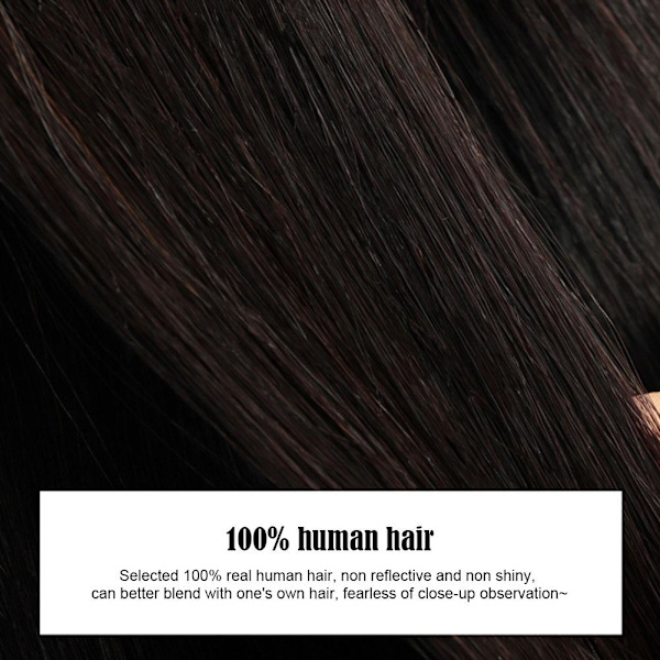 3D Drake Whisker Två Sidor Lätt Böjd Mittbena Falsk Lugg Falsk -AU. natural black one size