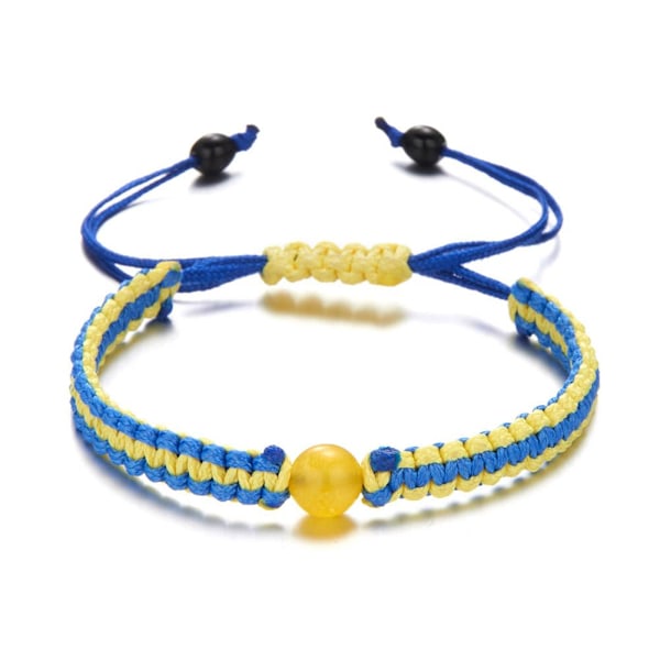 Ukraina Stickade Armband Justerbart Ukraina Fredsarmband V4O1 S8M4 Z1O4 N6Y9 E One size