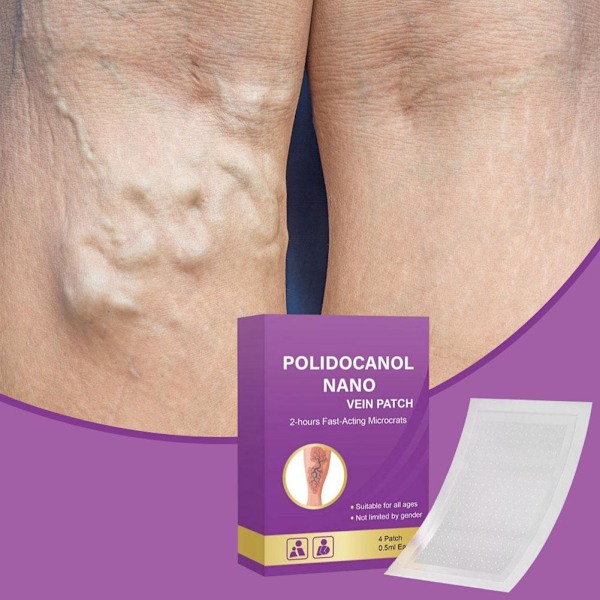 Polidocanol Nano Åderbråcksplåster - 2h Snabbt Verkande Mikronålar purpleA 4pcs 10pcs