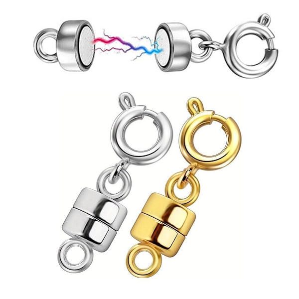 Silver Guld Magnetlås Krok För DIY Armband Halsband Smycken HOTN F0J5 Golden One size