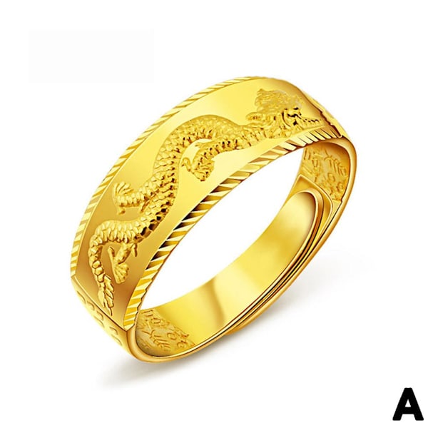 Guld herr öppen drake dominerande modesmycken GXJ män Golden One size