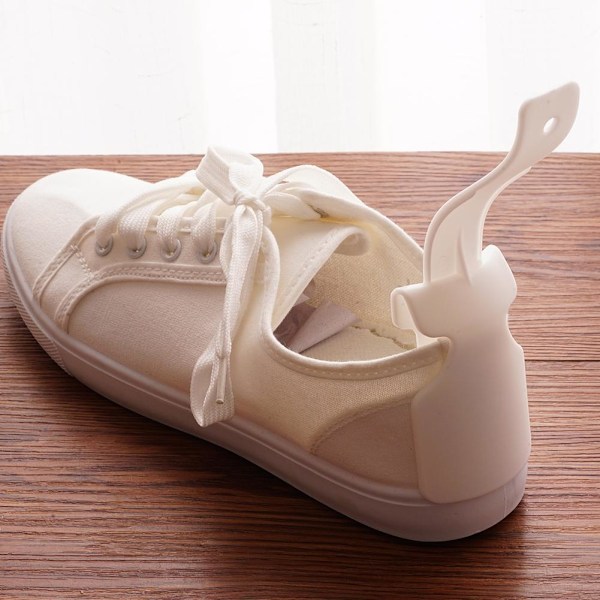 2 st Lazy Shoe Helper Handled Shoe Horn Shoe Lifting Helper white one-size 2pcs