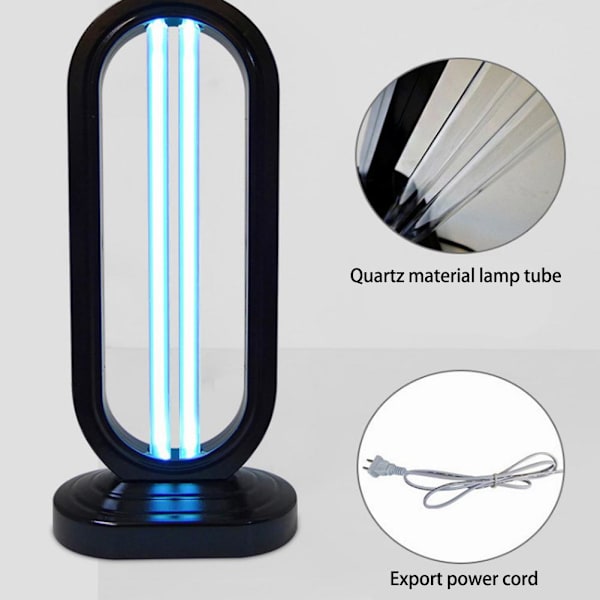 Ultraviolett Sterilisering Germicidal Lampa Ozon Desinfektion Sovrum Eu black 1pcs