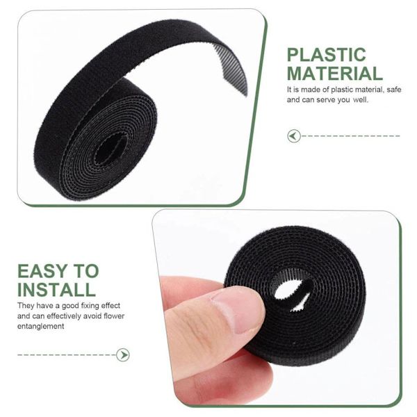 Återanvändbara växtband för klätterväxter, tejpband för klätterväxter+ black 1set