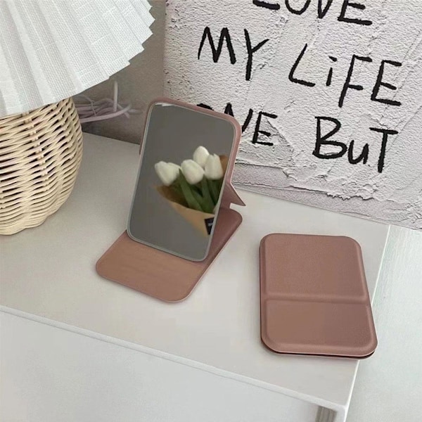 Vikbart Sminkspegel Rektangulär Toalettbord Kosmetisk Spegel Fyrkantig Enkelsidig Spegel Med Ställ F0g0 green 10.8*7cm