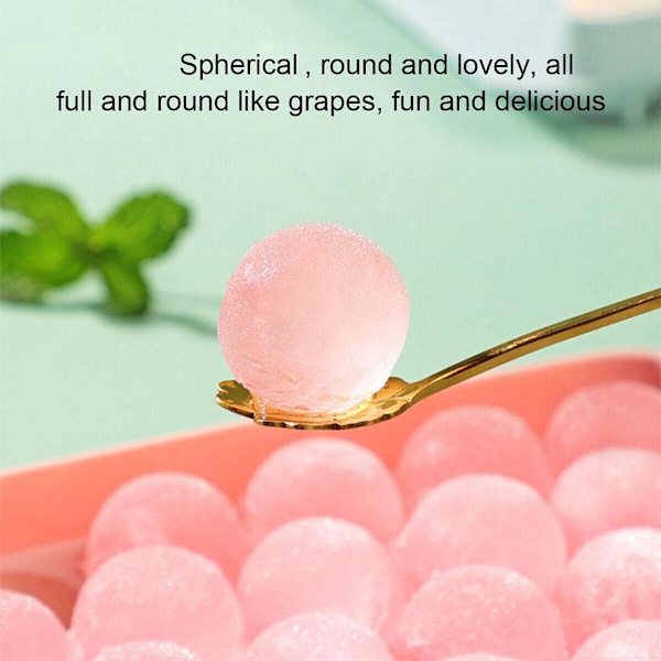 33 Hål Iskubbricka Form Isboll Maker Rund Frukt Iskubform Geléboll Form Rund Iskubbricka pink small 
