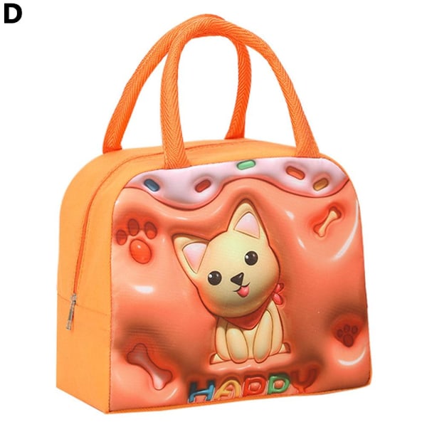 Termisk väska Matförvaringsväska Student lunchlåda kylväska för barn Orange 1pcs