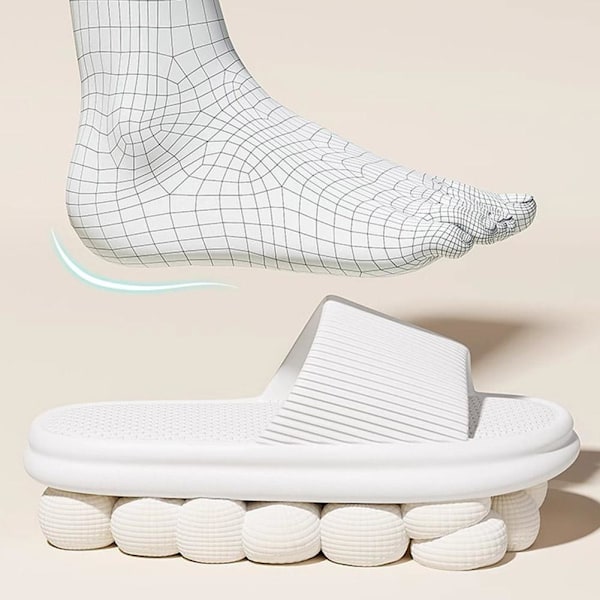 Eva Par Tjocksulade Sandaler Badrum Halkfria Utomhustofflor Sommartofflor V7r9 white 4041