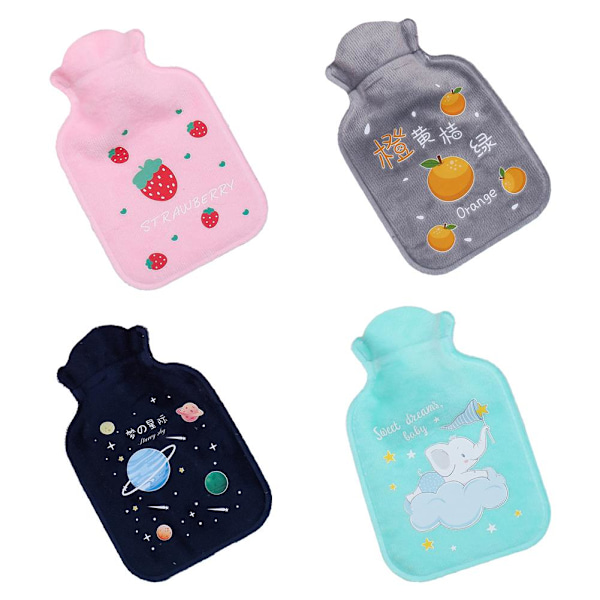 Mini Söt Vattenflaska i Gummi med Tecknat Motiv, Portabel Iskompress, Isvarm Påse och Varmkompress W5m5 planets 1PC