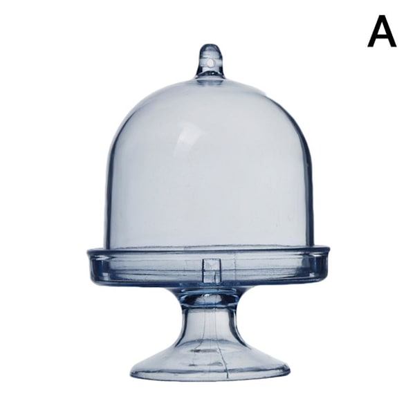 Mini Cake Stand Cupcake Box Plast Candy Box Party Favor Gifts silver one-size 10pcs
