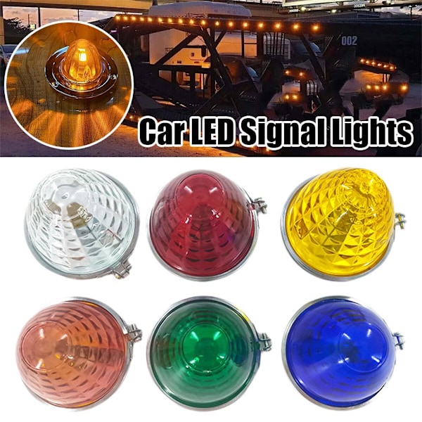 1156 Glödlampa Lastbil Sidomarkeringsljus Vattenmelon Glaslins Ljus 12v 24v Indikator Varningsljus L0g1 Green One size
