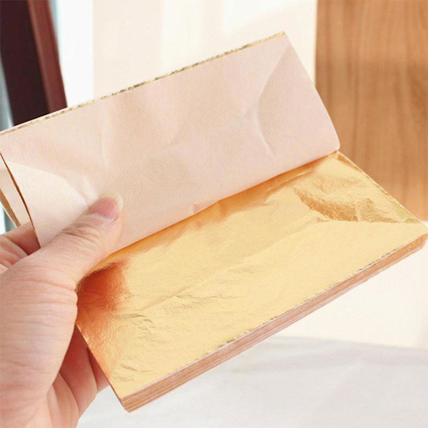 100 ark Dubbel Guld DIY Folieblad Papper Mat Tårta Förgyllning Ätbar TOP✨ silver 100pcs