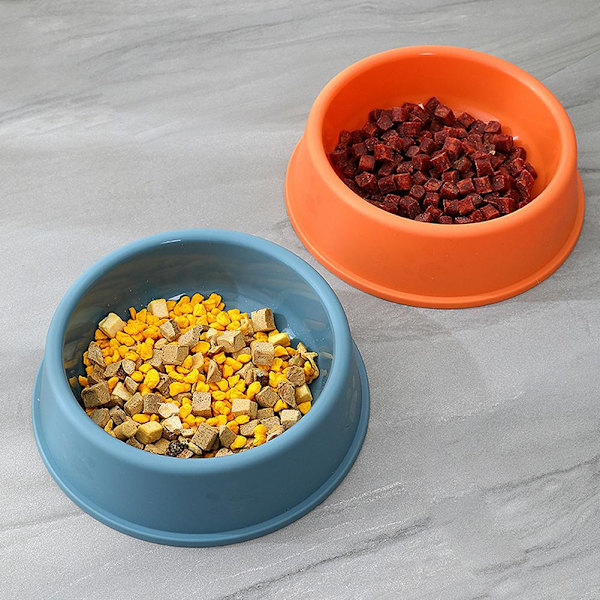 Hundmatskål med tassavtryck, halkfri, universell för husdjur. yellow 1pcs